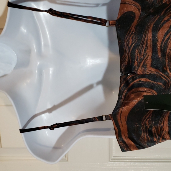 Wild Fable Black Brown spaghetti strap sleeveless slip dress - Picture 6 of 7